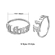 12 pz 12 costellazioni 304 anelli per polsini aperti in acciaio inossidabile per donna RJEW-TZ0001-02-3