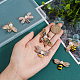 Wadorn 6 pièces 6 épingles en émail style abeilles avec perles d'imitation JEWB-WR0001-03-3