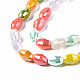 Electroplate Glass Beads Strands X-EGLA-N002-09D-3