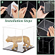 FINGERINSPIRE Clear Acrylic Display Case with Black Base 110x110x105mm Cube Clear Self-Assembly Acrylic Box Dustproof Protection Showcase for Action Figures Collectibles Toys AJEW-WH0282-68-3