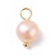 Natural Cultured Freshwater Pearl Charms X-PALLOY-JF01098-02-2