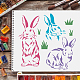 FINGERINSPIRE Bunny Stencils for Painting 30x30cm Rabbits Drawing Template Easter Rabbit Painting Stencils Reusable Bunny Stencil DIY Art and Craft Stencils For Home Decoration DIY-WH0172-476-6
