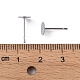 304 Stainless Steel Flat Round Blank Peg Stud Earring Findings X-STAS-S028-25-3