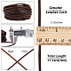 GORGECRAFT 11Yds 3mm Flat Genuine Leather Cord String Natural Leather Craft Lace Strips Full Grain Cowhide Braiding String Roll for Jewelry Making DIY Braided Bracelets Belts Keychains(Coconut Brown) WL-GF0001-07C-02-2
