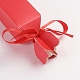 キャンディー形状の厚紙箱  結婚式の誕生日パーティーのギフトボックス  リボン飾り付き  レッド  18.5x4x4cm CON-G008-A02-3