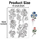 CRASPIRE Flowers Clear Rubber Stamps Roses Plants Reusable Retro Transparent Silicone Stamp Seals for Valentine's Day Scrapbooking Photo Album Decorative Journaling Card Making DIY Christmas Gifts DIY-WH0439-0185-2