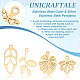 Unicraftale 32pcs 8 style 304 pendentifs en acier inoxydable STAS-UN0048-43-5