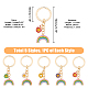 Hobbiesay 5 Farben Regenbogen-Schlüsselanhänger KEYC-HY0001-01-2