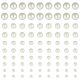 Gorgecraft abs プラスチック模造パールカボション  水転写  半円  乳白色  4~10mm  カード：10x20センチメートル OACR-GF0001-01-1