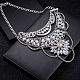 Fashion Women Jewelry Zinc Alloy Rhinestone Bib Statement Choker Collar Necklaces NJEW-BB15091-A-8