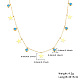 Star & Evil Eye Stainless Steel Charms Bib Necklace HG2459-2