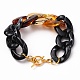 Acrylic Cuban Link Chain Bracelets BJEW-JB05659-2