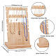 Présentoirs à bijoux à dos incliné en bois à 3 niveau ODIS-WH0025-115-2