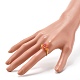 Гальванопластика граненые стеклянные бусины кольцо на палец RJEW-TA00014-03-3