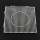 5x5mmDIYヒューズビーズに使用正方形ABCプラスチックペグボード  透明  146x146x7mm X-DIY-Q009-02-2