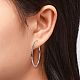925 Sterling Silver Hoop Earrings EJEW-L202-001P-6