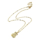 Brass with Rhinestone Bear Pendant Necklaces NJEW-Z026-03C-2