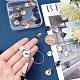 SUNNYCLUE 1 Box 32Pcs 4 Colors Flat Round Earring Posts Stainless Steel Earring Post Ear Stud with Loop Blank Metal Earring Studs Ear Nuts for Earrings Jewelry Making DIY Women Adults Crafts Suppies STAS-SC0004-33-3