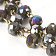 Handgefertigte Perlenketten aus galvanisiertem Glas AJEW-E033-A15-1