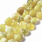 Chapelets de perles en opale jaune naturelle, ovale, 9.5~19.5x8~13.5x5.5~13mm, Trou: 0.9~1.2mm, Environ 24~27 pcs/chapelet, 14.96~15.55'' (38~39.5 cm)