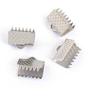 304 Stainless Steel Ribbon Crimp Ends STAS-S047-058