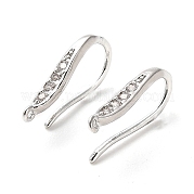 Латунь микро проложить кубического циркония серьги крючки KK-F870-08P