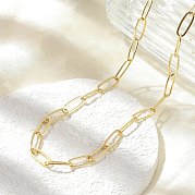 Колье из медной скрепки NJEW-A042-17G-01