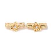 Латунный микро pave прозрачный кубик циркония подвески KK-P239-17G