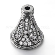 Латунные микро проложить кубического циркония шарик шишки ZIRC-O019-B-02B