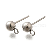 201 фурнитура для сережек-гвоздиков из нержавеющей стали STAS-R156-01P-04