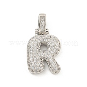Латунные микропаве прозрачные подвески с фианитом KK-B099-01P-R