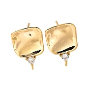 Латунные серьги-гвоздики из циркония KK-Z092-07G