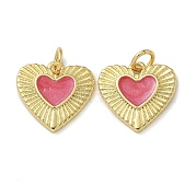 Подвески из латуни с покрытием из эмали KK-K392-34G-01