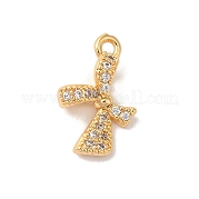 Латунные микропаве прозрачные подвески с фианитом KK-M294-08G-02
