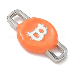 Breloque connecteur en laiton émaillé&nbsp;KK-CBA4231-01A-P