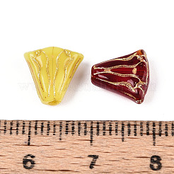 Цветочные стеклянные бусины GLAA-T025-35M