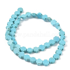 Шестеренка крест натуральный магнезит бусины нити G-N0131-04D