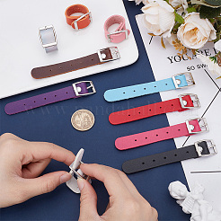 10 anneau en cuir de 10 couleurs&nbsp;RJEW-UN0003-02
