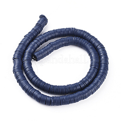 Плоские круглые бусины из глины ручной работы полимерные&nbsp;LS-CLAY-R067-8.0mm-35