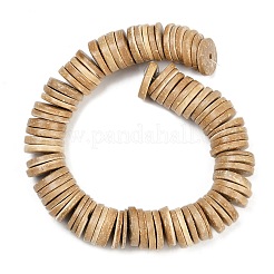 Окрашенные натурального кокосового плоские нити круглые из бисера&nbsp;COCB-O003-12E-01