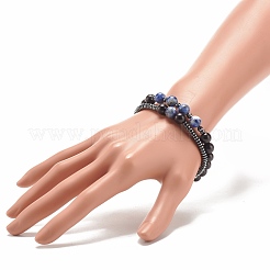 Ensemble de bracelets extensibles en perles de bois naturel&nbsp;BJEW-JB07948-05