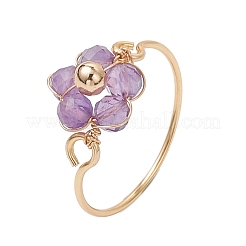 Кольца из натурального радужного лунного камня/аметиста/розового кварца/красной яшмы/апатита/амазонита&nbsp;RJEW-JR00881-01