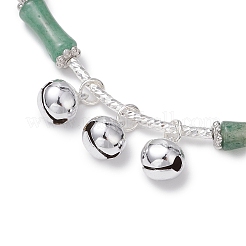 Браслеты с подвесками из натурального зеленого авантюрина для мужчин и женщин&nbsp;BJEW-TA00617