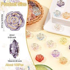 100 шт. Прозрачные акриловые бусины&nbsp;TACR-CJ0001-72