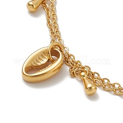 PVD вакуумное покрытие 304 нержавеющая сталь тросовые цепи многорядный браслет на ногу AJEW-A036-12G