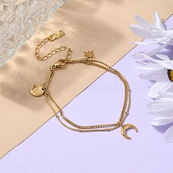 Многорядные цепочные браслеты из нержавеющей стали 304 BJEW-Z084-02G