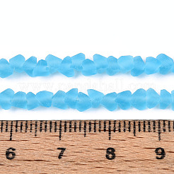 Perles de verre transparentes givrées&nbsp;X1-GLAA-N016-4mm-06