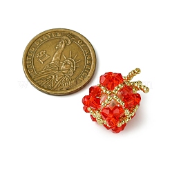 3 pièce de 3 couleurs de perles de rocaille de Noël avec breloques&nbsp;PALLOY-MZ00299