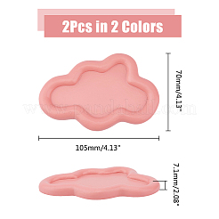 2шт 2-х цветная пластина из смолы для украшений AJEW-DC0001-51