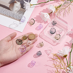 16 шт. 8 вида стеклянных бусин в форме конуса для изготовления колокольчиков FIND-UN0015-65